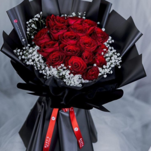 Gift Hut Handmade 10 Red Rose Bouqet-Premium Artificial Flowers for Gifting ,,Birthday,,Wedding and All Occasions